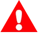 Decorative: red alert triangle